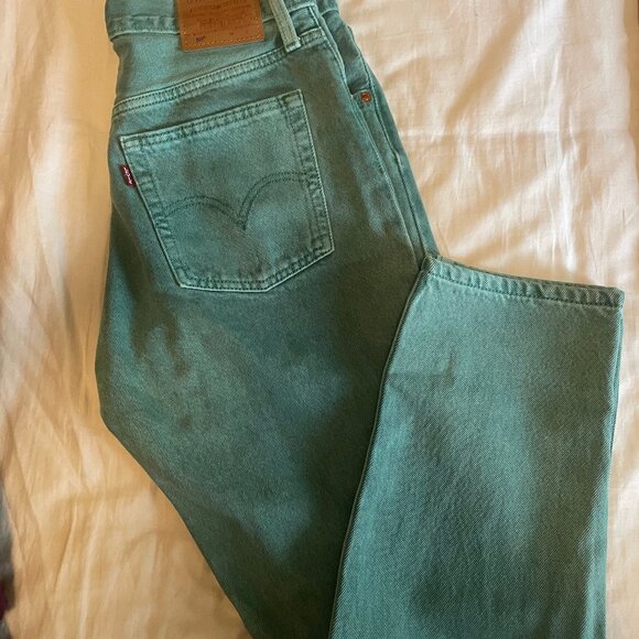 Green Levis 501 W27 L28 - Picture 3 of 4